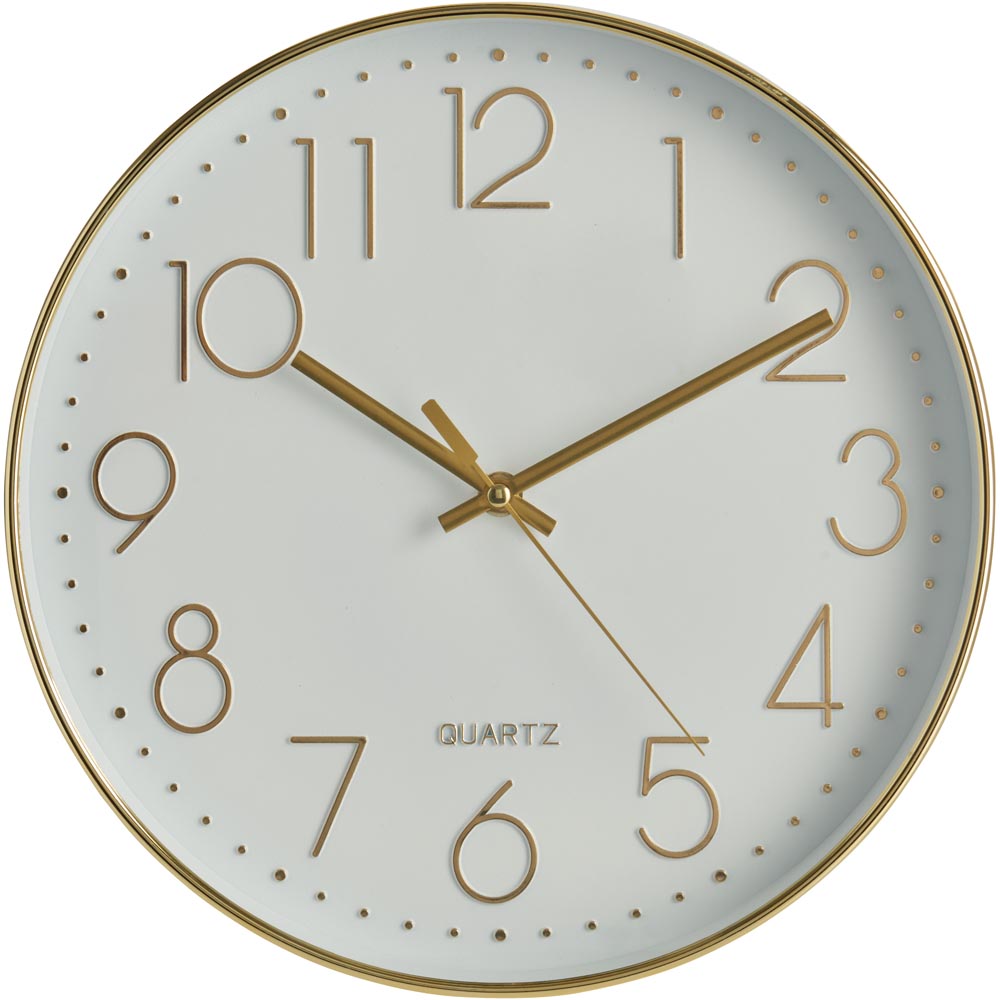 Wilko Gold Classic Wall Clock Image 1