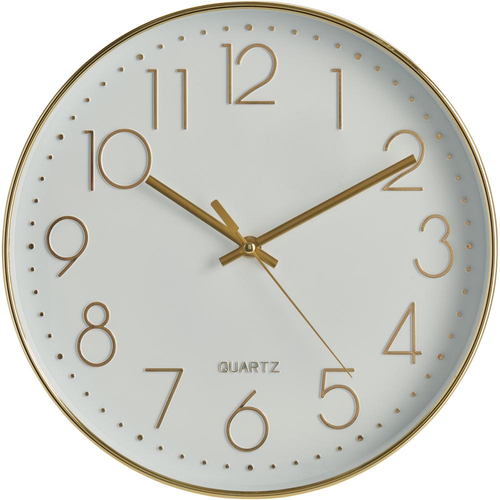 Wilko Gold Classic Wall Clock Wilko