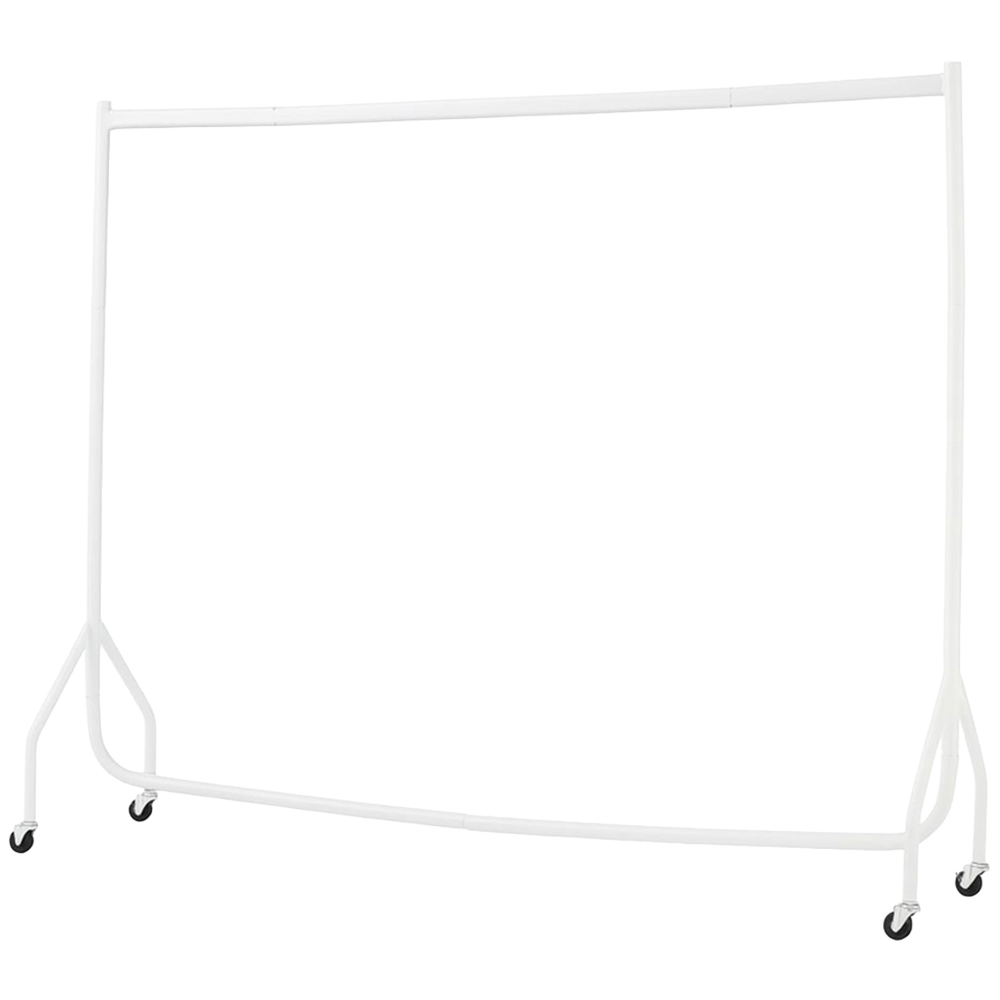 House Of Home White Heavy Duty Foldable Clothes Rail 4ft Image 1