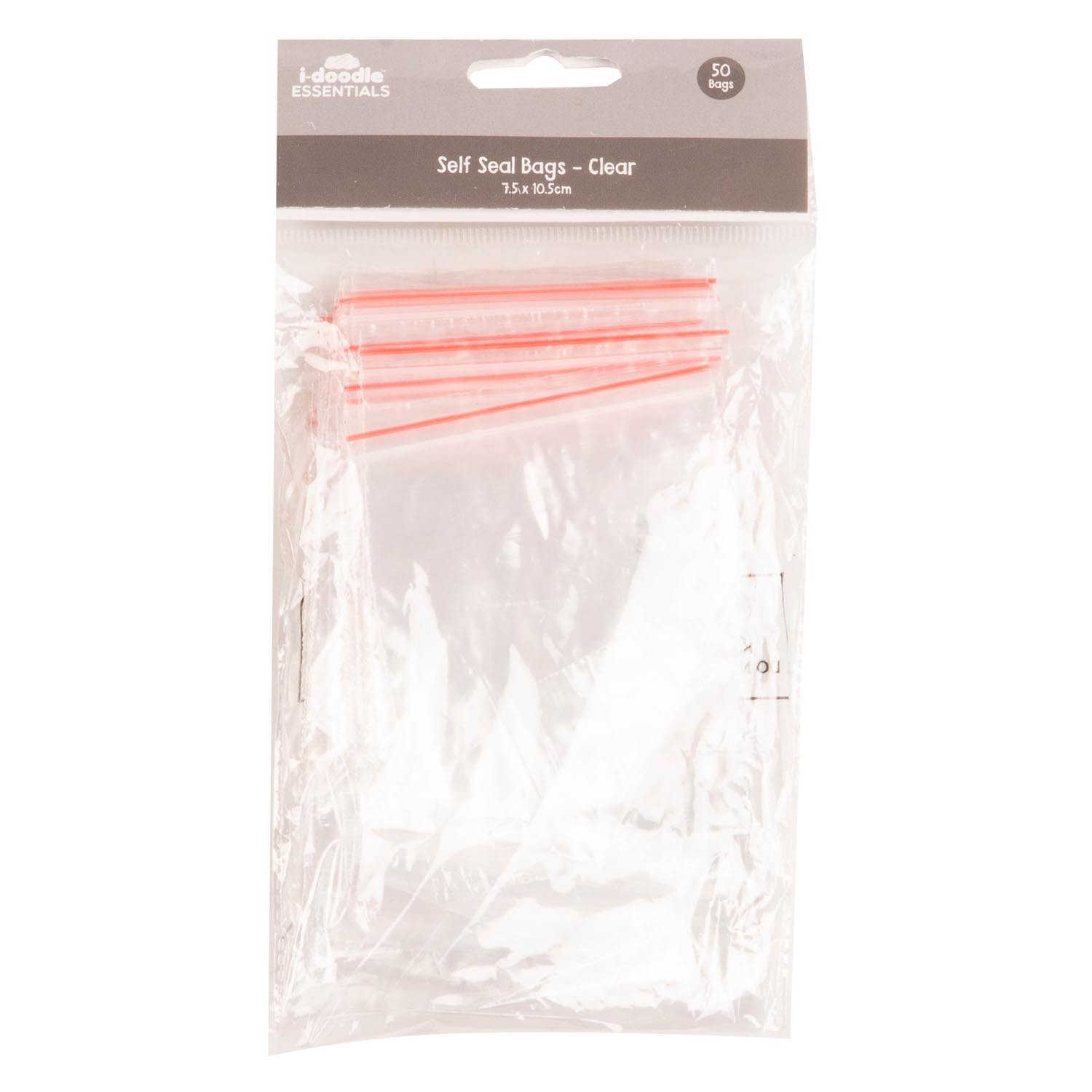 Pack of 50 Clear Self-Seal Bags Image