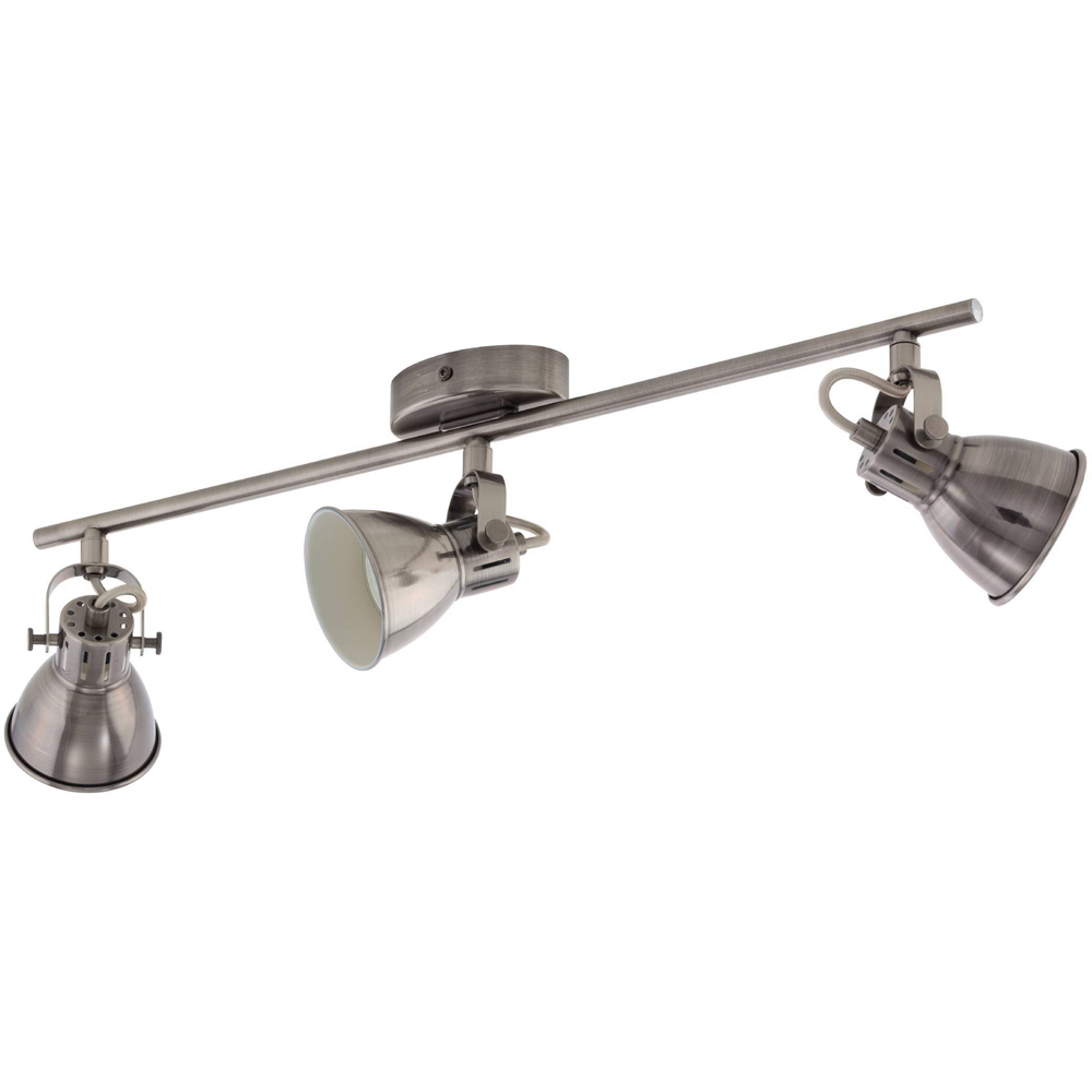 EGLO Seras Antique-Nickel 3 Lamp Spotlight Image 1