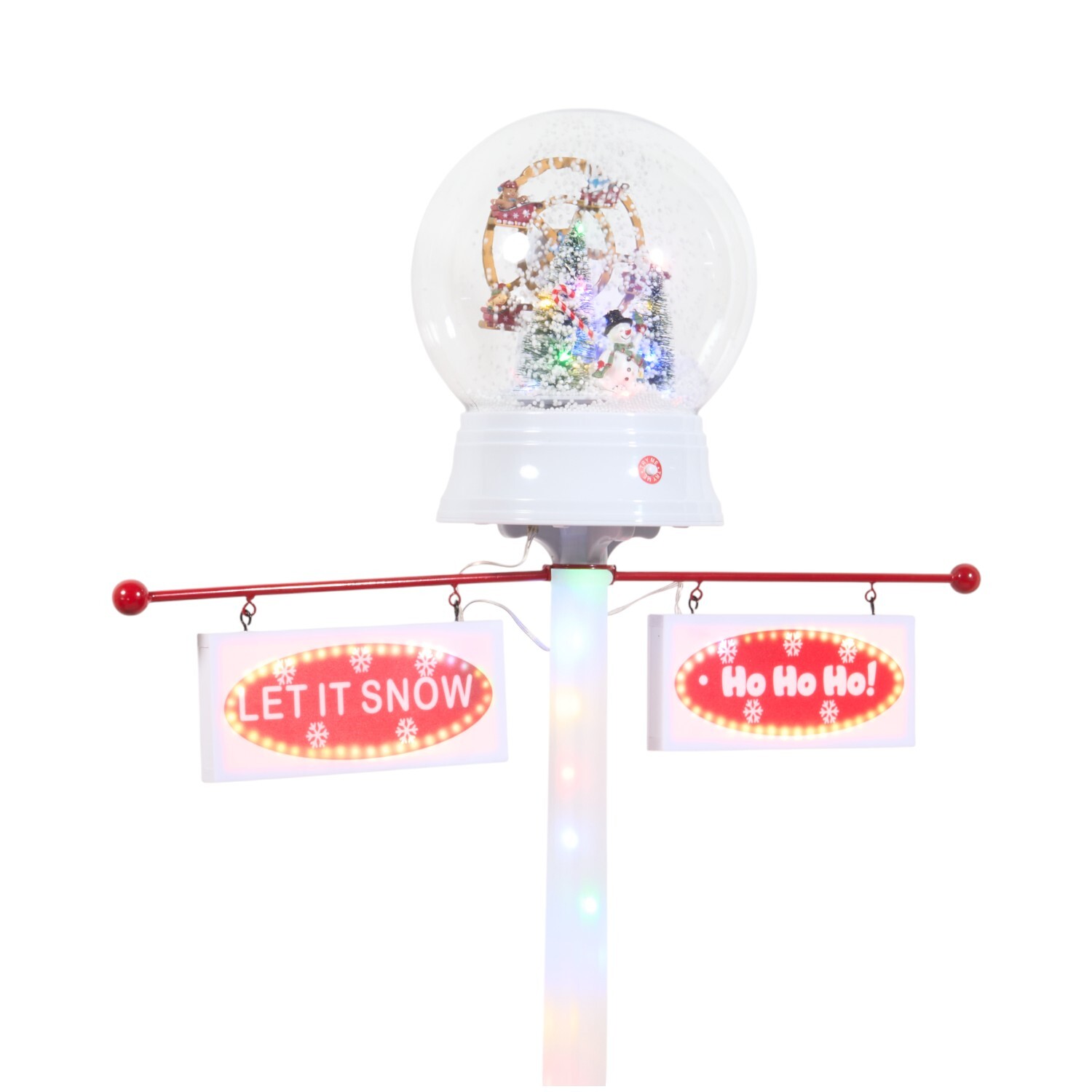 Snowing LED Christmas Lantern White Image 8