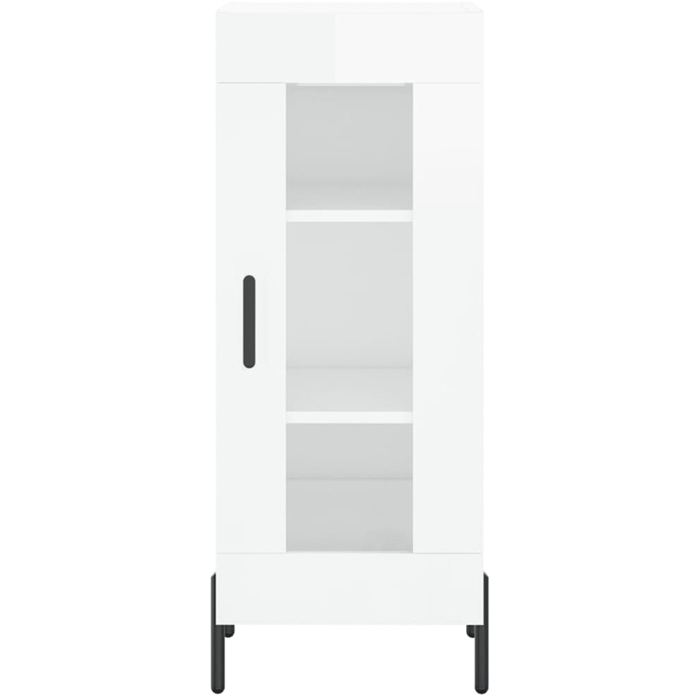 vidaXL Single Glass Door White Sideboard Image 5