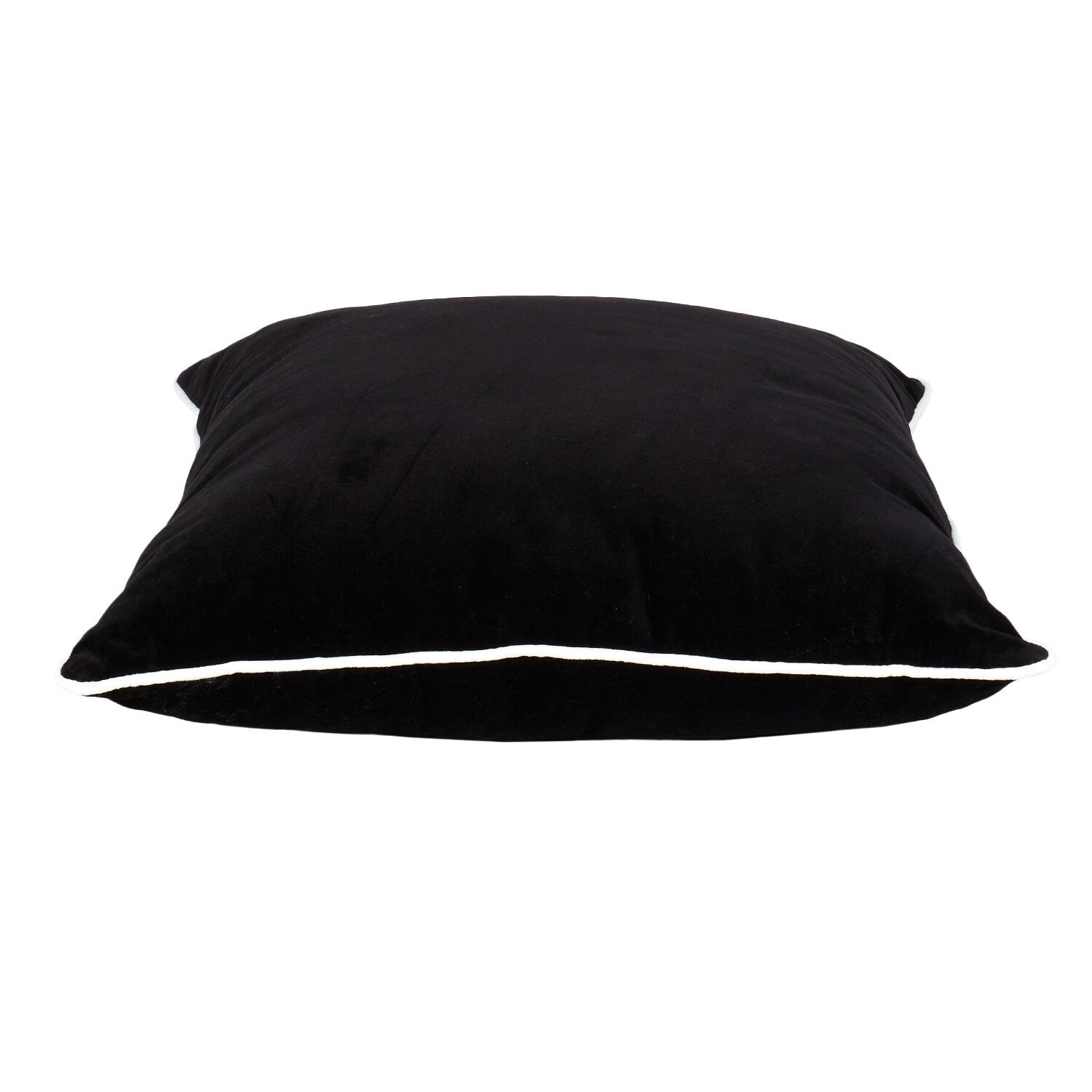 Divante Henley Velvet Cushion - Black Image 3