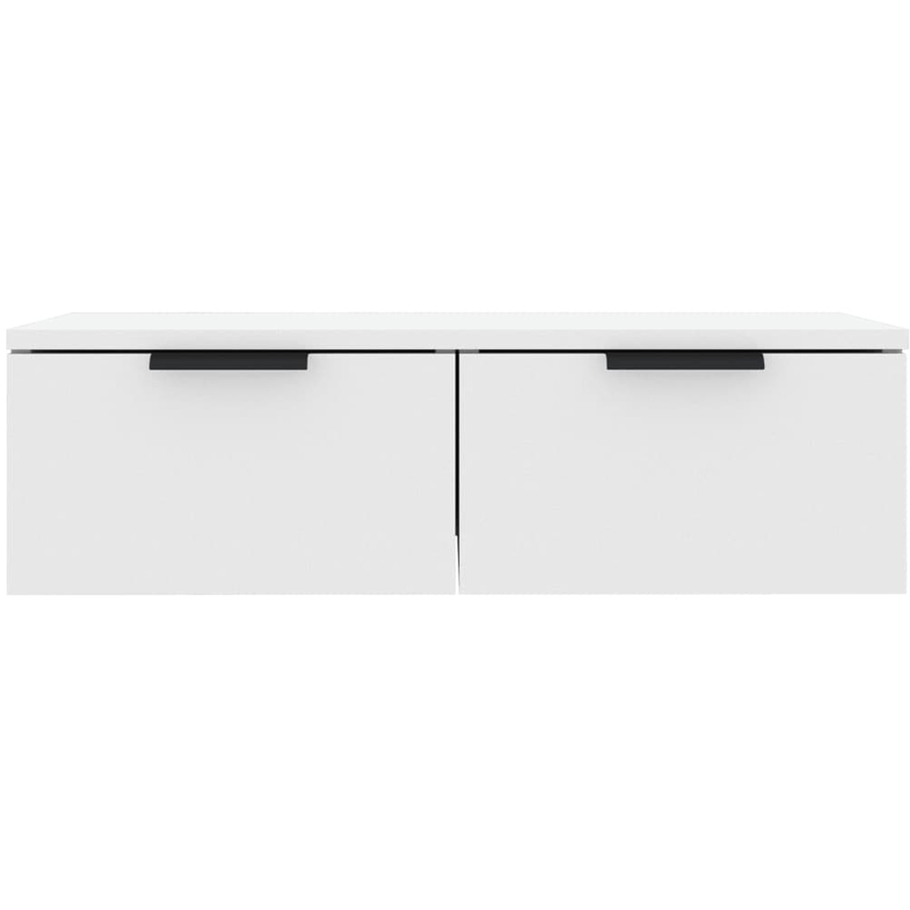 vidaXL 2 Drawer White Wall Mounted Cabinet Image 7