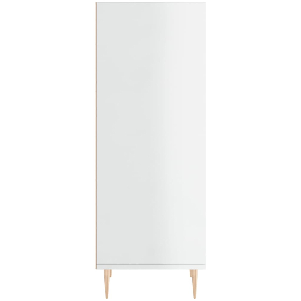 vidaXL 3 Shelf High Gloss White Sideboard Image 5