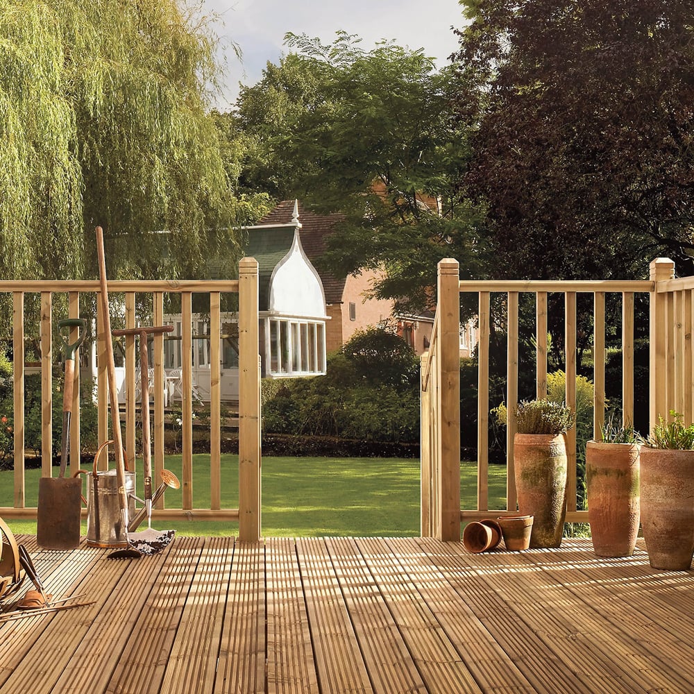 ​Blueprint Joinery Core Deck Stop Chamfered Treated Decking Balustrade Add On Kit 1800mm Image 1