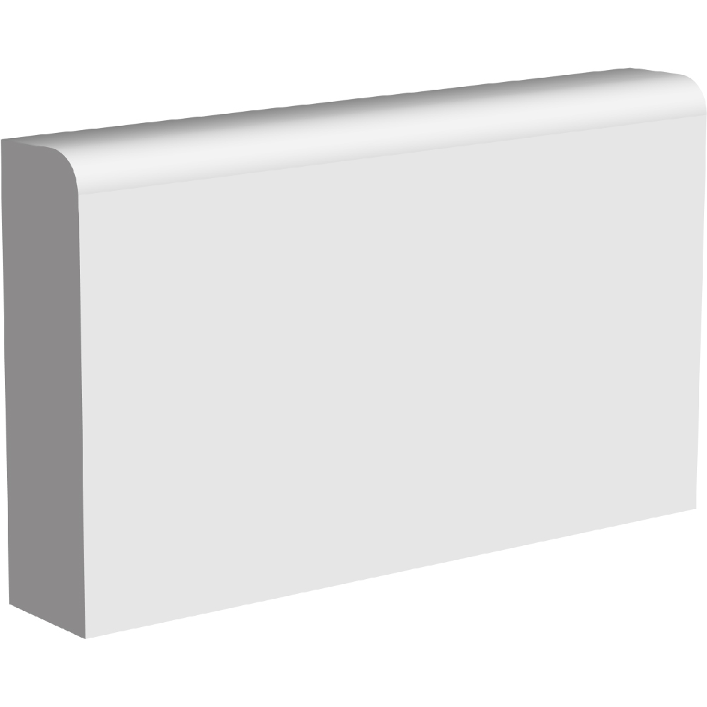 National Skirting White Half Bullnose Primed Skirting Board 18mm 95 x 4200mm Image 1