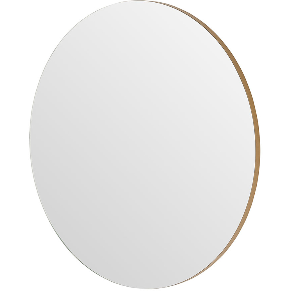 Yearn Simple Gold Round Wall Mirror 50cm Image 1