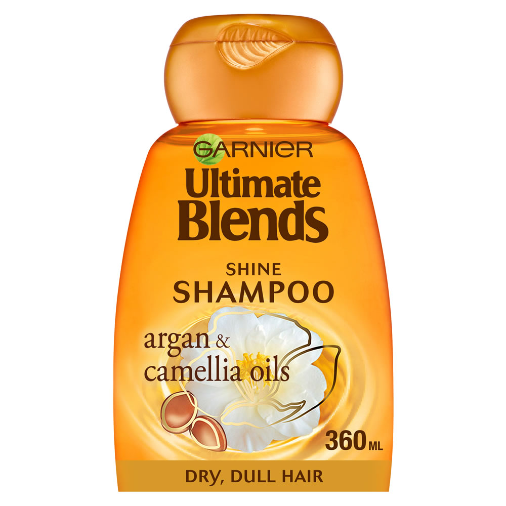 Garnier Ultimate Blends Argan Oil Shiny Hair Shampoo 360ml Image 2