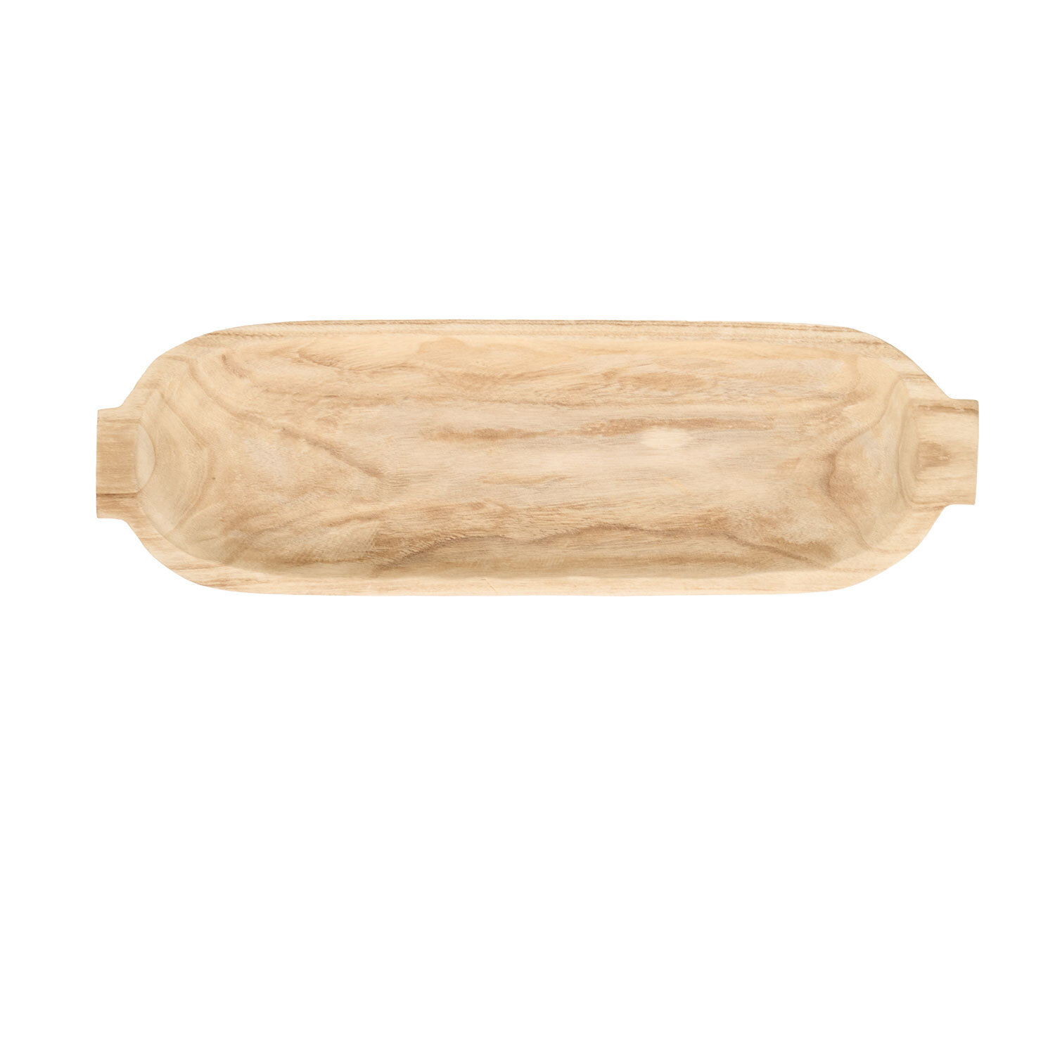 Wooden Finish Dough Bowl Natural Image 1