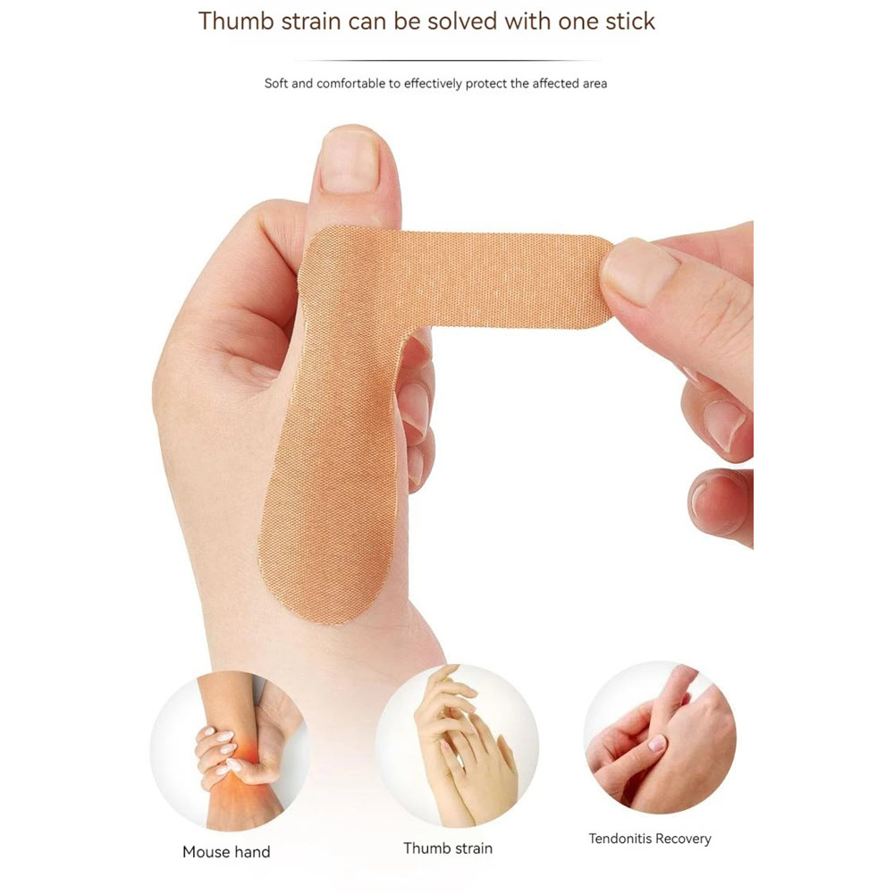 Avilo Pain Relief Adhesive Cotton Fabric Thumb Tendinitis Patches 16 Pack Image 7