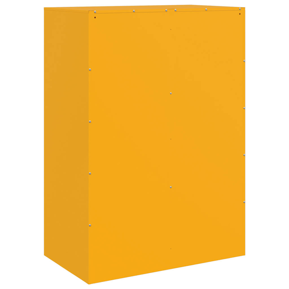 vidaXL 2 Door 2 Drawer Mustard Yellow Cold-Rolled Steel Highboard Image 7