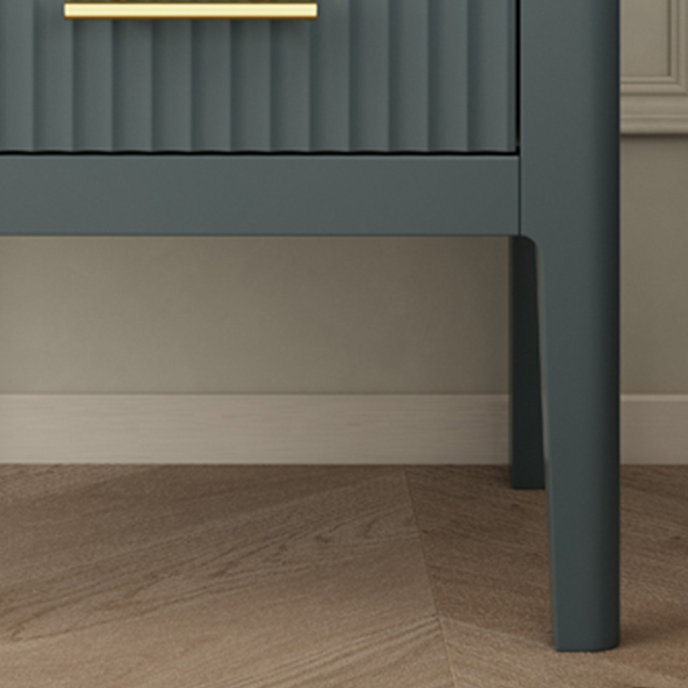 Palau 2 Drawer Grey Bedside Table Image 3