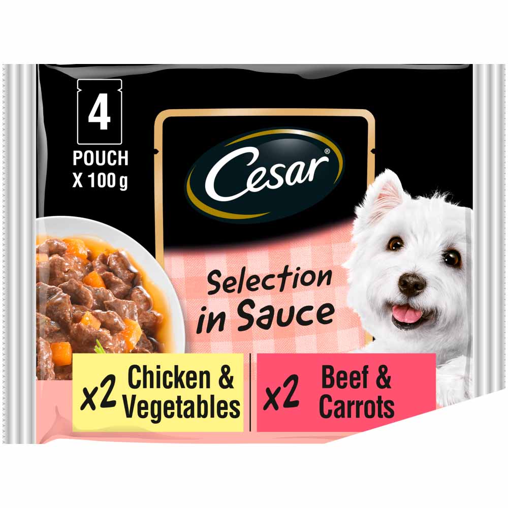 Cesar Fresh Selection in Sauce Dog Food 4 x 100g Image 1