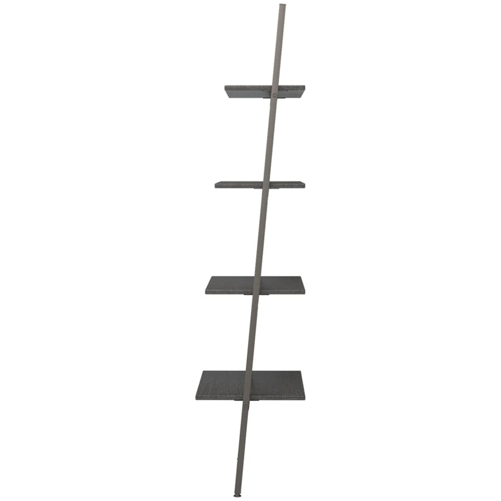 vidaXL 4-Tier Black Tall Leaning Shelf Image 4