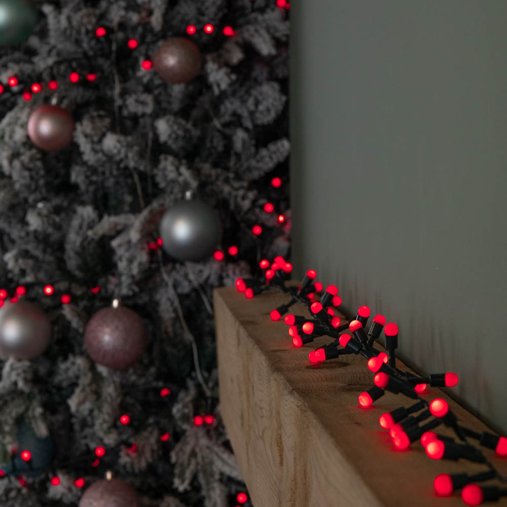 Samuel Alexander 600 Red LED Berry Multi-Function Green String Light Image 4