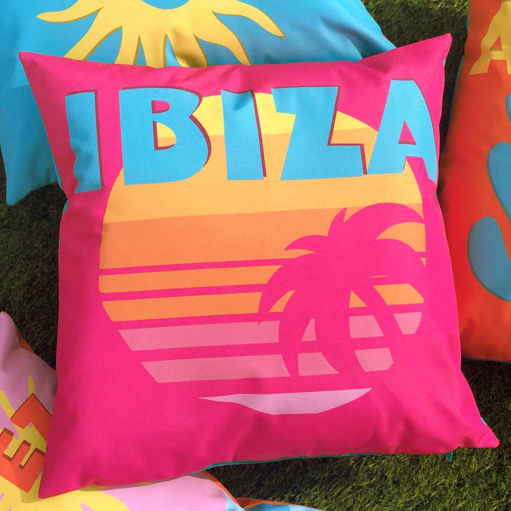 furn. Ibiza Multicolour UV and Water-Resistant Outdoor Cushion Image 2