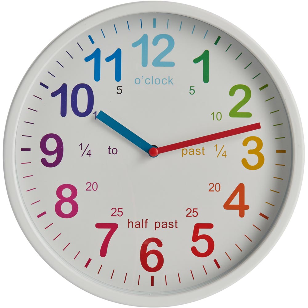 Wilko Tell The Time Kids Wall Clock Image 1