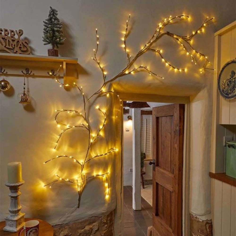 Samuel Alexander Warm White LED Light up Christmas Vine 2.3m Image 4