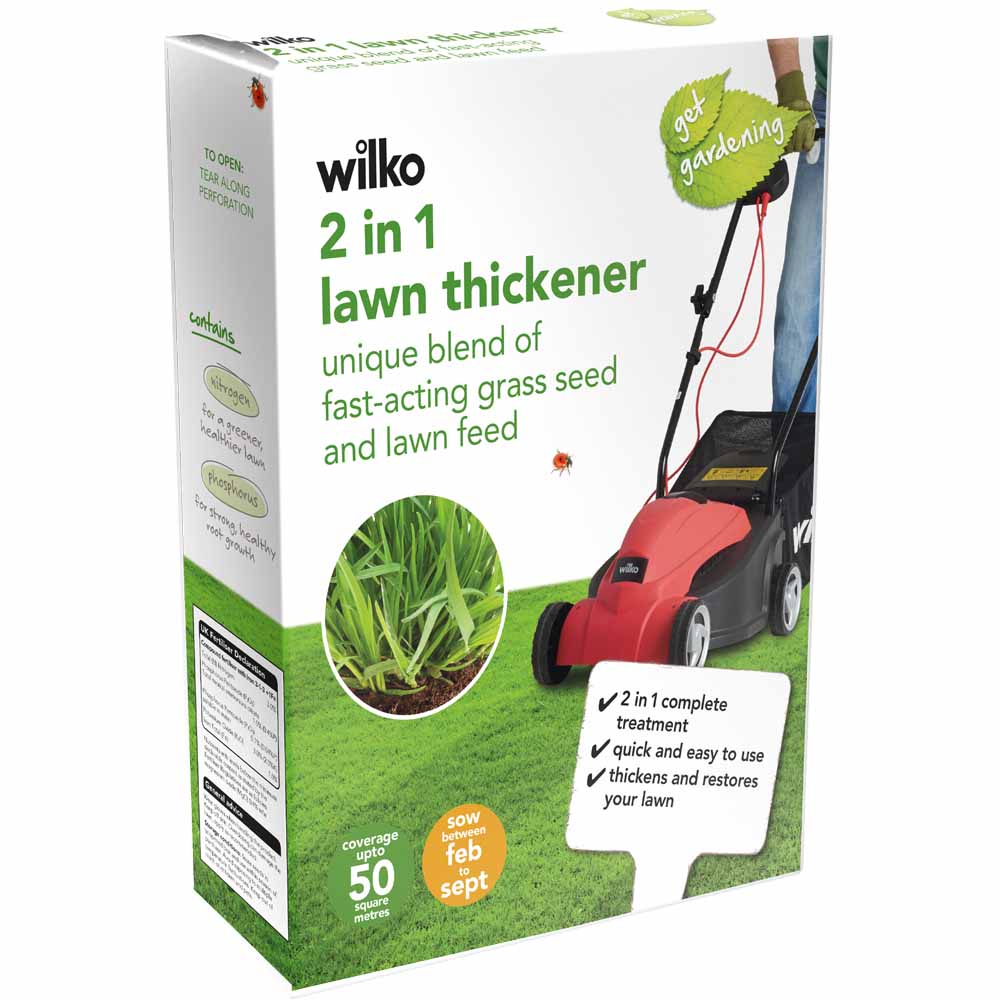 Wilko 2-in-1 Lawn Thickener 50msq 1.7kg Image