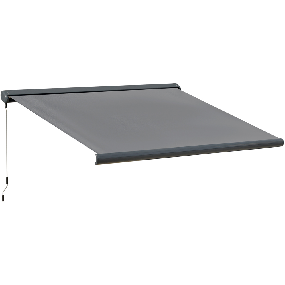 Outsunny 3.5 x 3m Grey Retractable Canopy Cover Image 2