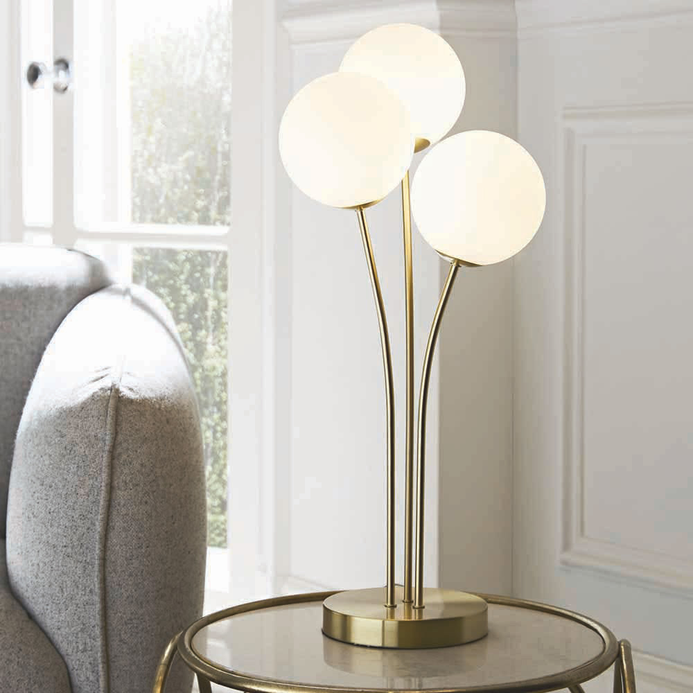 The Lighting and Interiors Gold Jackson Table Lamp Image 2