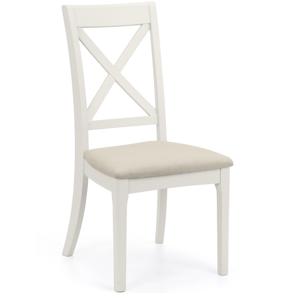 Julian Bowen Provence Set of 2 Ivory and Grey Dining Chair Image 3