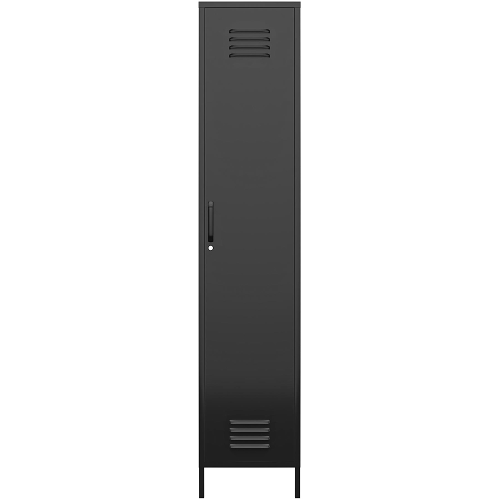 Dorel Mission District Single Door Black Storage Cabinet Image 3