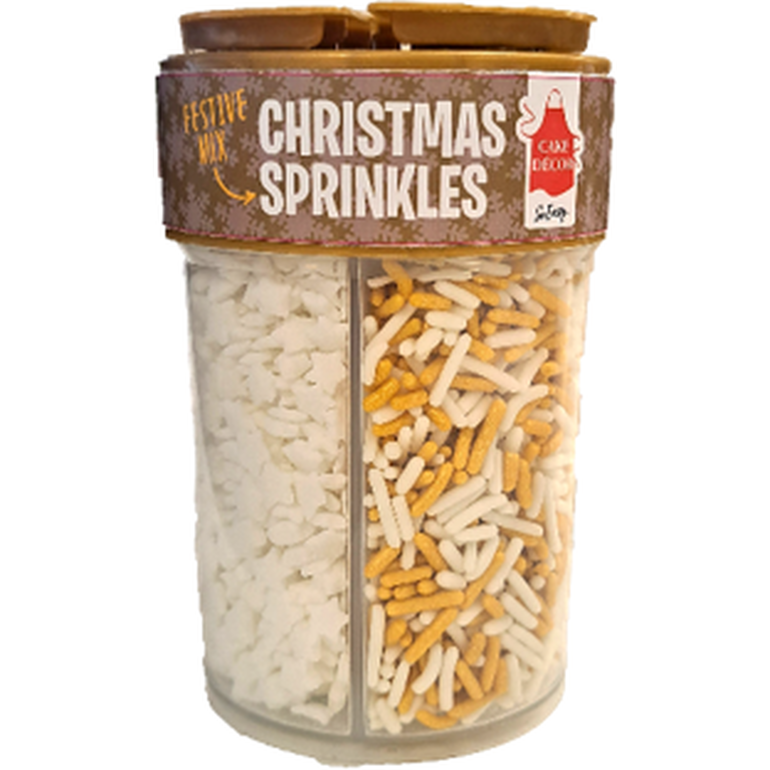 Cake Decor Christmas Sprinkles Gold Image