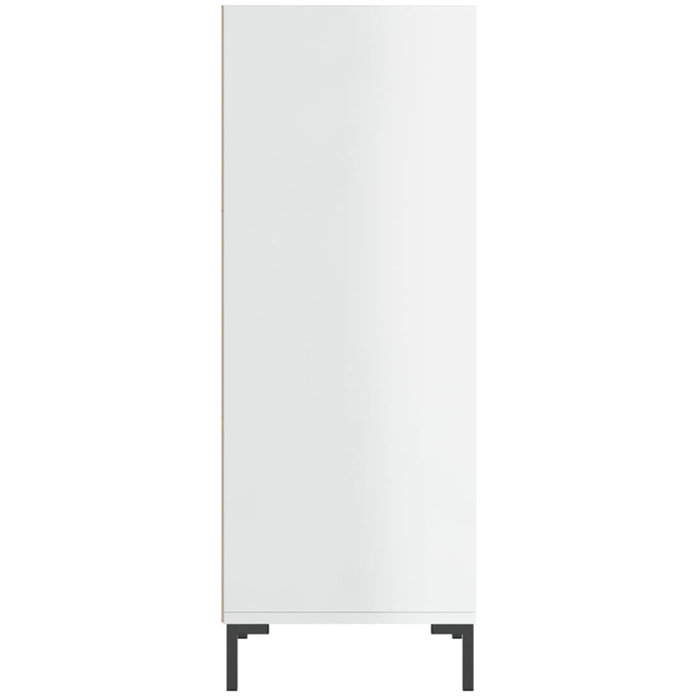 vidaXL 3 Shelf High Gloss White Narrow Sideboard Image 5