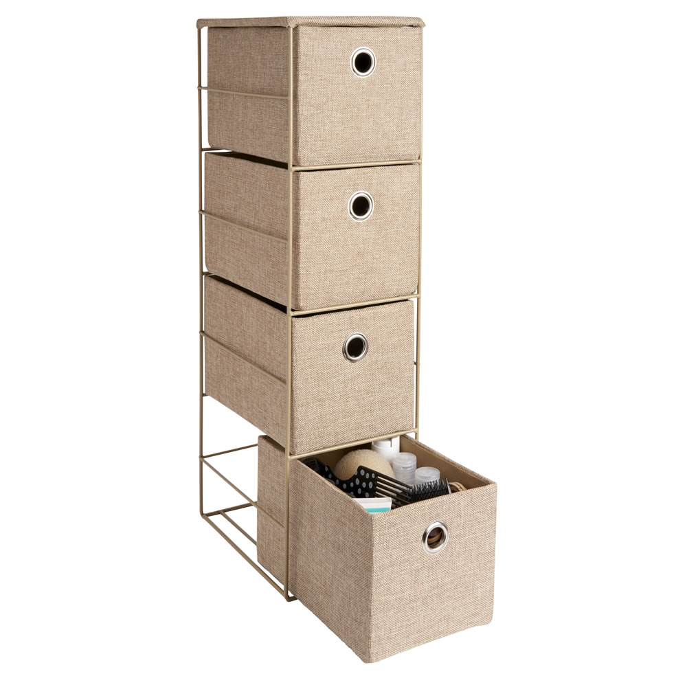 Wilko 4 Drawer Versatile Tallboy Storage Unit Cobblestone Wilko