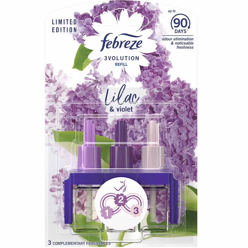 Febreze 3volution Lilac Plug in Refill Air Freshener 20ml Image 1