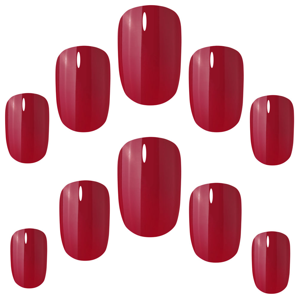 Elegant Touch Rich Red False Nails Image 2
