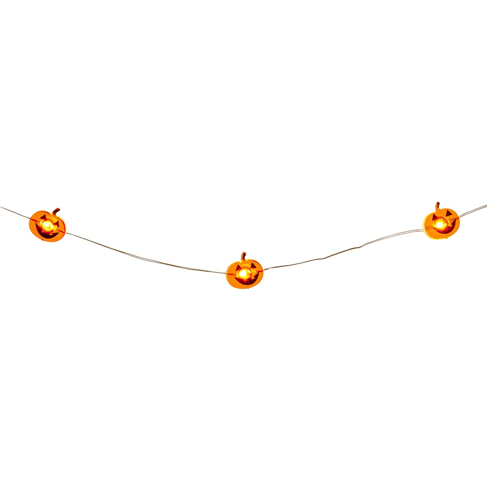 Wilko 20 Warm White LED Pumpkin Static String Lights Image 2