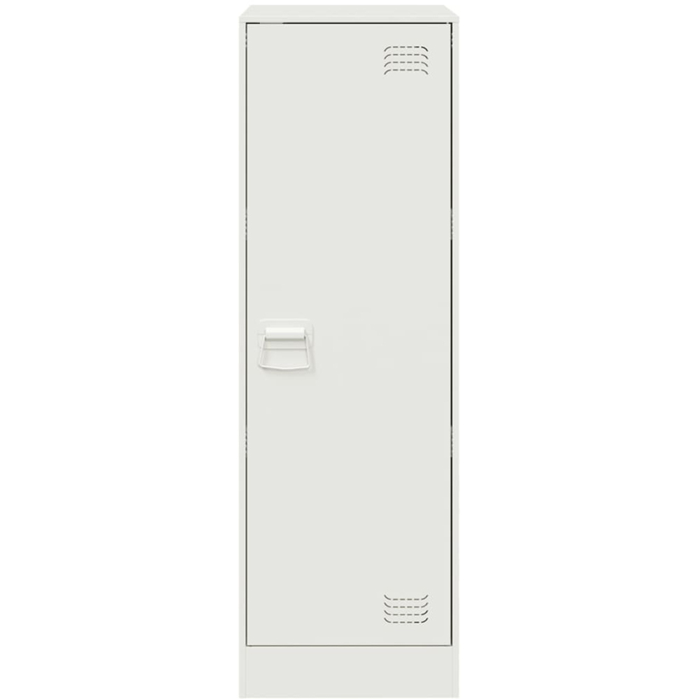 vidaXL Single Door Steel White Sideboard Image 4