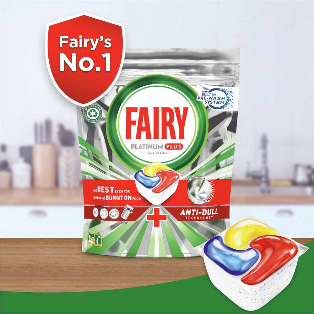 Fairy Platinum Plus Dishwasher Tablets Lemon 40 pack Image 8
