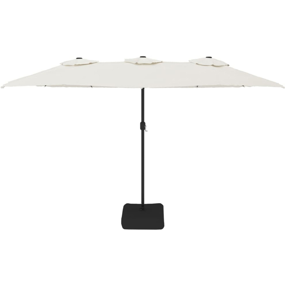 vidaXL White Double Head Parasol 4.5 x 2.6m Image 2