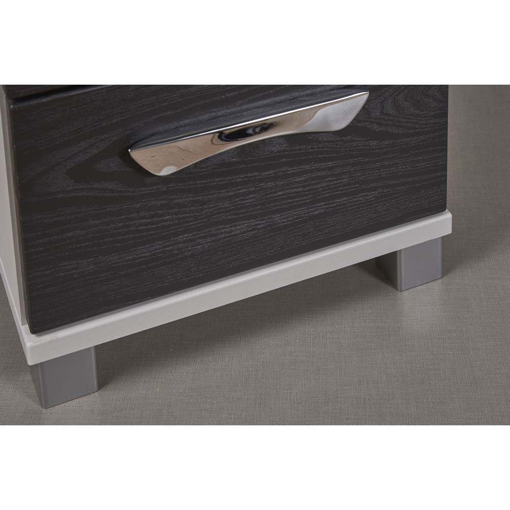 Barcelona Graphite and White 4 Drawer Deep Chest of Drawers Image 4