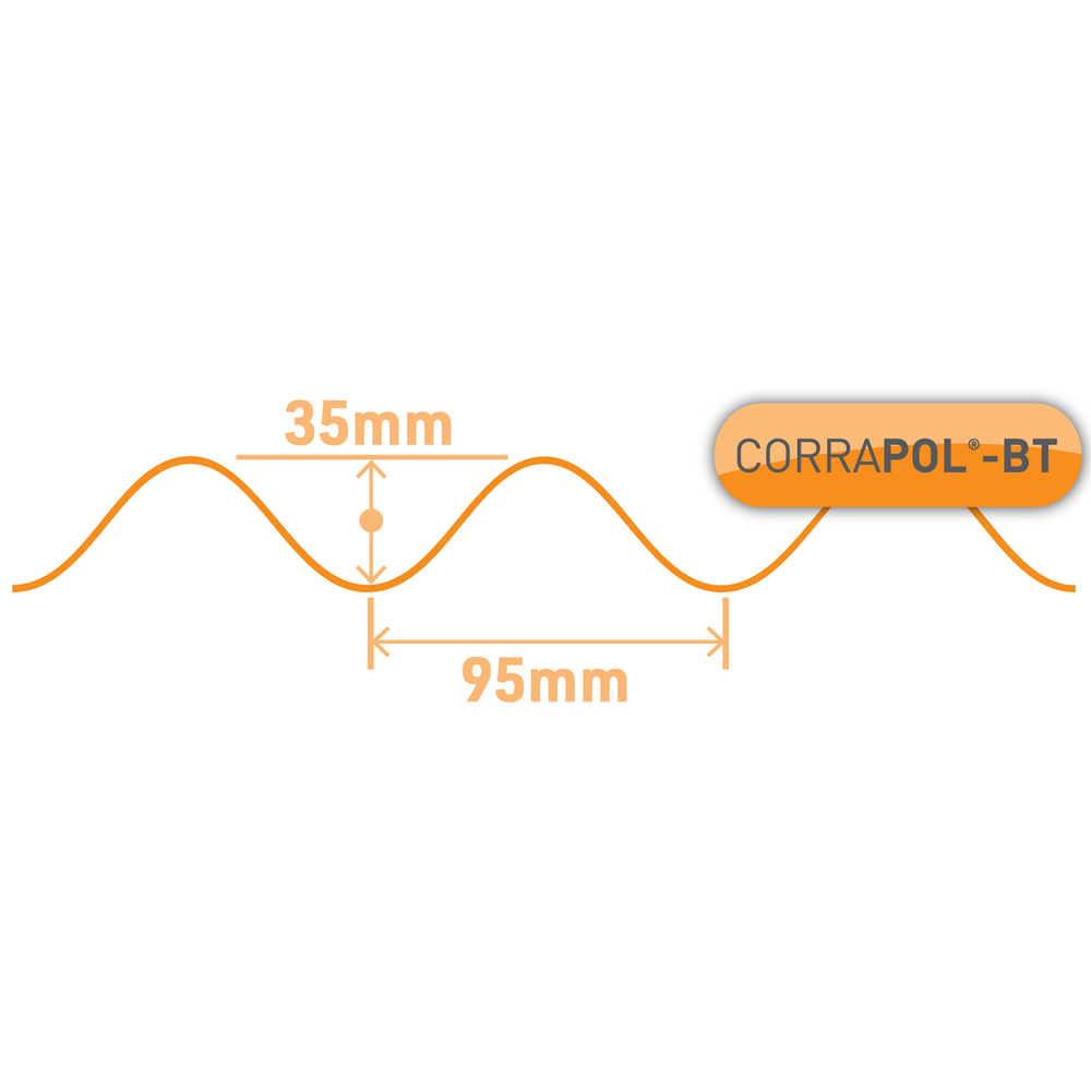 Corrapol-BT Brown Corrugated Bitumen Roof Sheet 930 x 2000mm Image 3