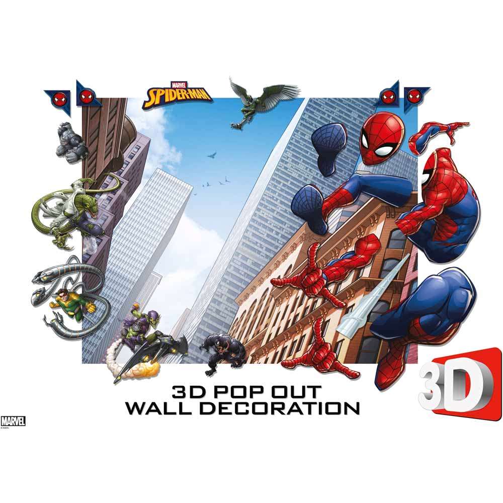 Walltastic Spider-Man 3D Pop Out Wall Decoration 121 x 152cm Image 2