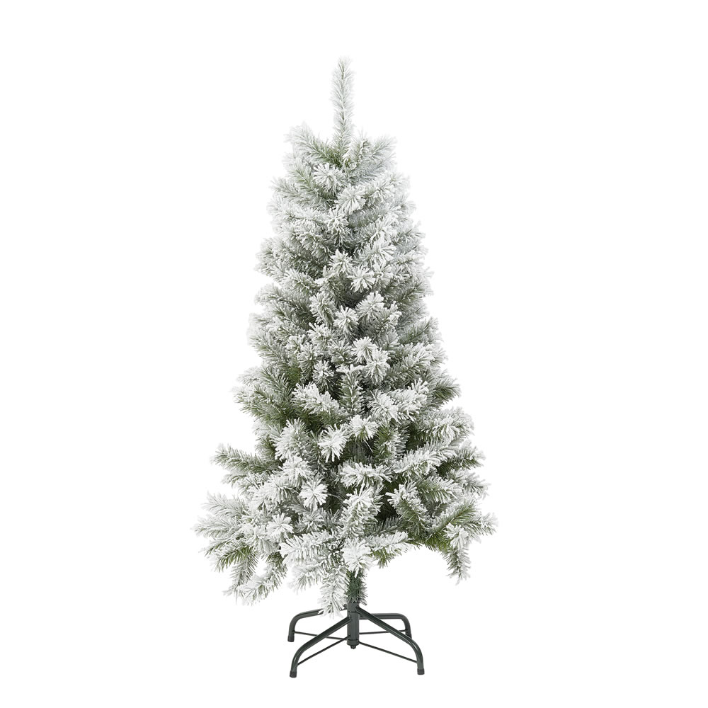 Wilko 5ft Flocked Fir Artificial Christmas Tree Image 2