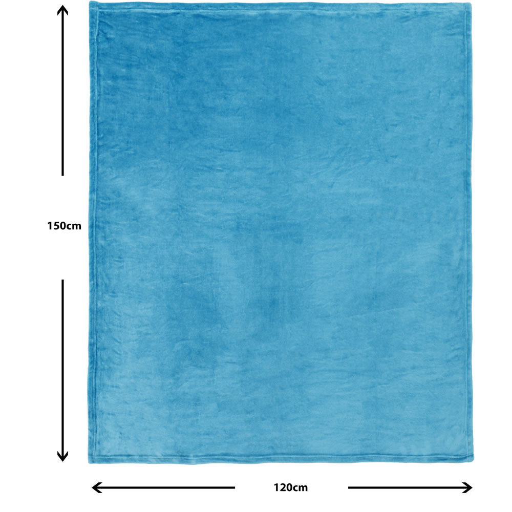 Wilko Blue Ultrasoft Throw 120 x 150cm Image 3