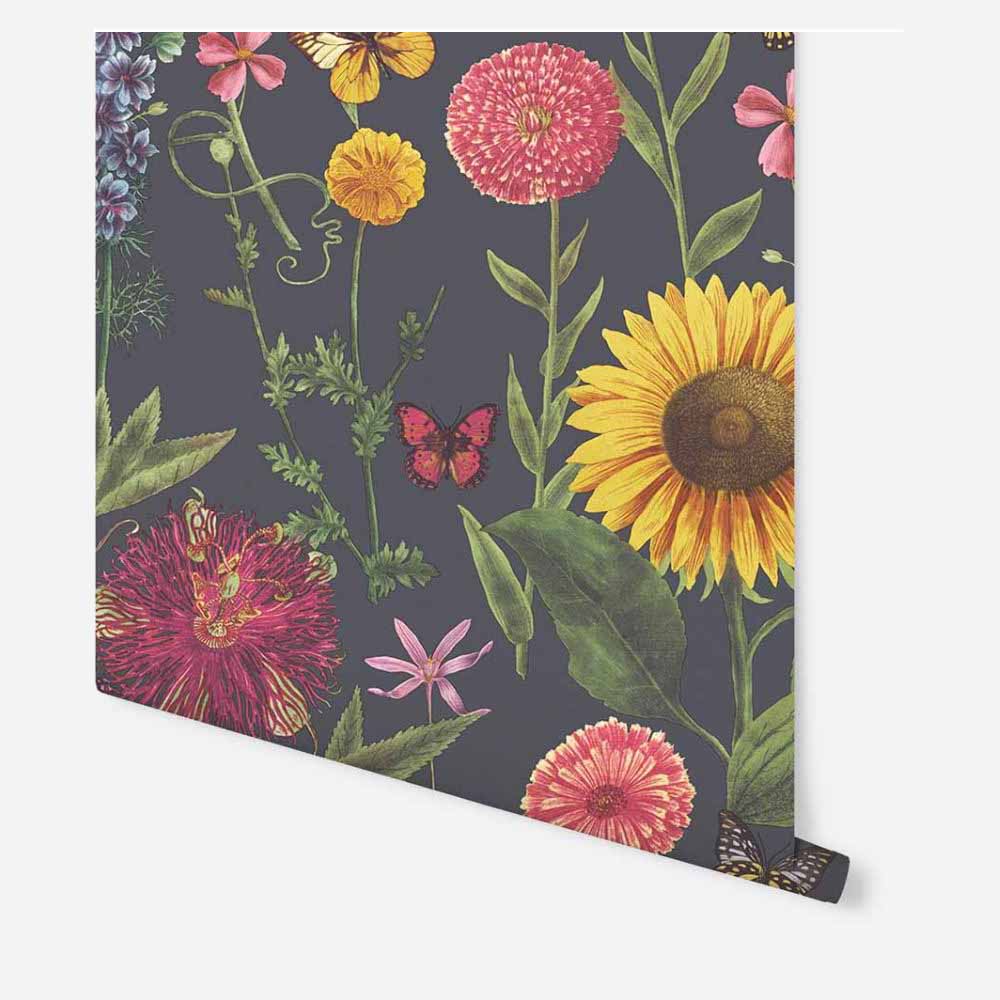 Arthouse Summer Garden Charcoal Multi Wallpaper Wilko