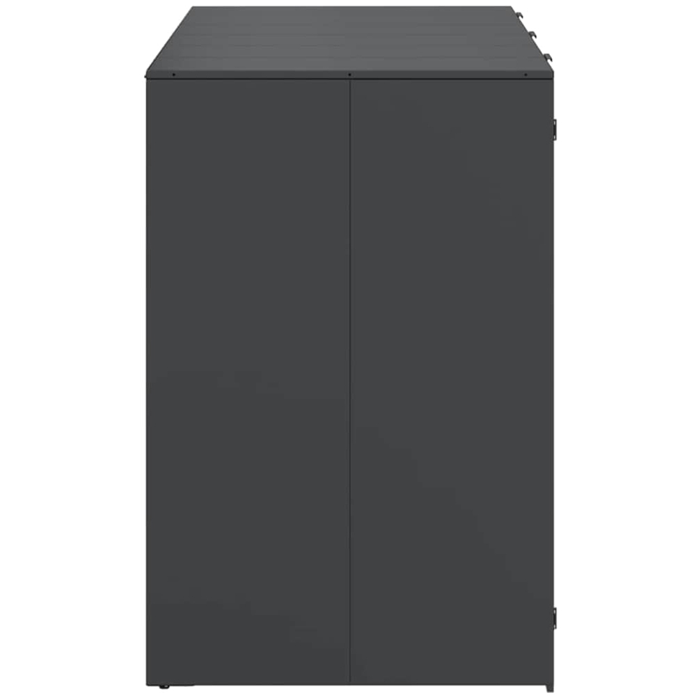 vidaXL Anthracite 3 Wheelie Bin Storage Shed with HDPE Door Image 5