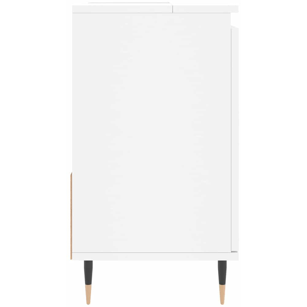 vidaXL Single Door 2 Drawer White Bathroom Cabinet Image 6