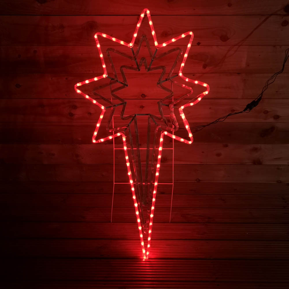 Samuel Alexander Multicolour LED North Star Rope Light Silhouette Xmas Decoration 118 x 62cm Image 5