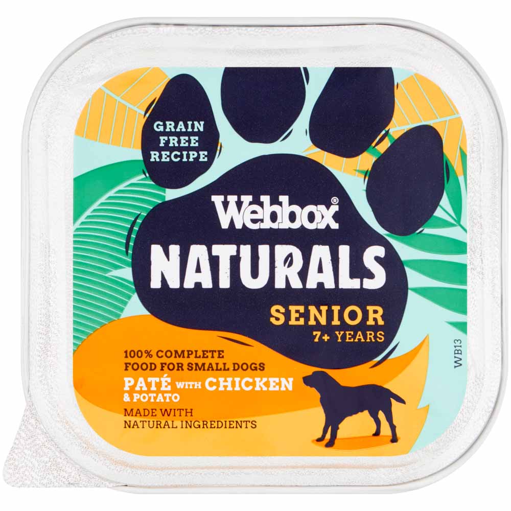 Webbox Natural Chicken Senior Dog Food Tin 150g  - wilko