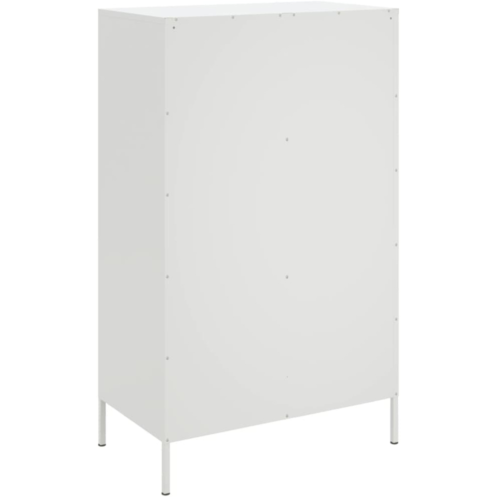 vidaXL 2 Door 2 Shelf White Metal Highboard Image 7