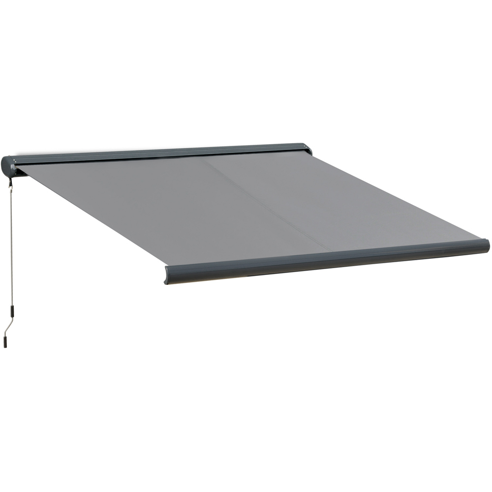 Outsunny 3.5 x 3m Grey Retractable Electric Canopy Cover Image 2